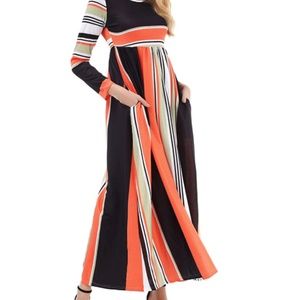 Bundle & SAVE: 3/30! Empire Waist Striped Long Maxi Dress with Pockets